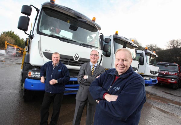  From Left to Right - Kevin Balls, Partner J.C. Balls & Sons, Paul Pearson, Commercial Director RH Commercial Vehicles, and Chris Balls, Partner J.C. Balls & Sons  