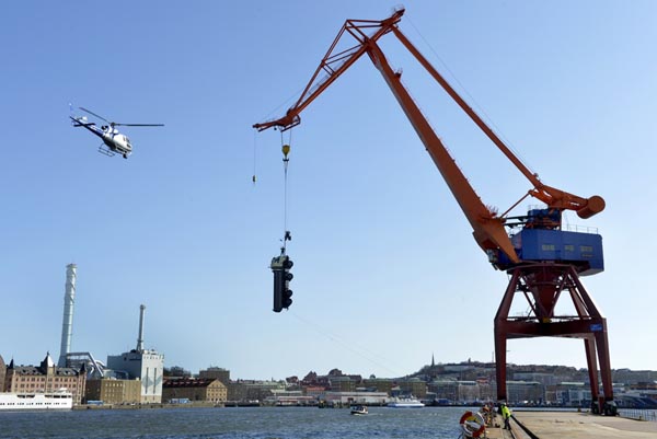 FMX above harbour